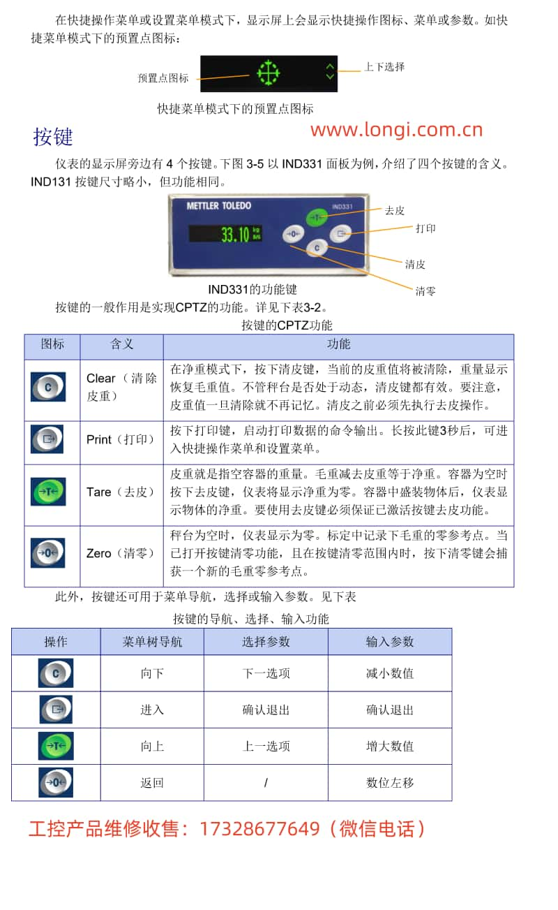 托利多稱重控制器IND131_IND331操作面板功能圖.jpg